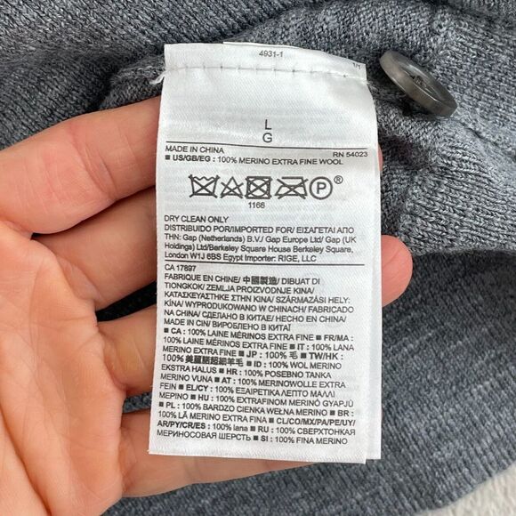 Banana Republic Henley Sweater Men Large 100% Merino Wool Slub Blade Collar Prep - Picture 5 of 10